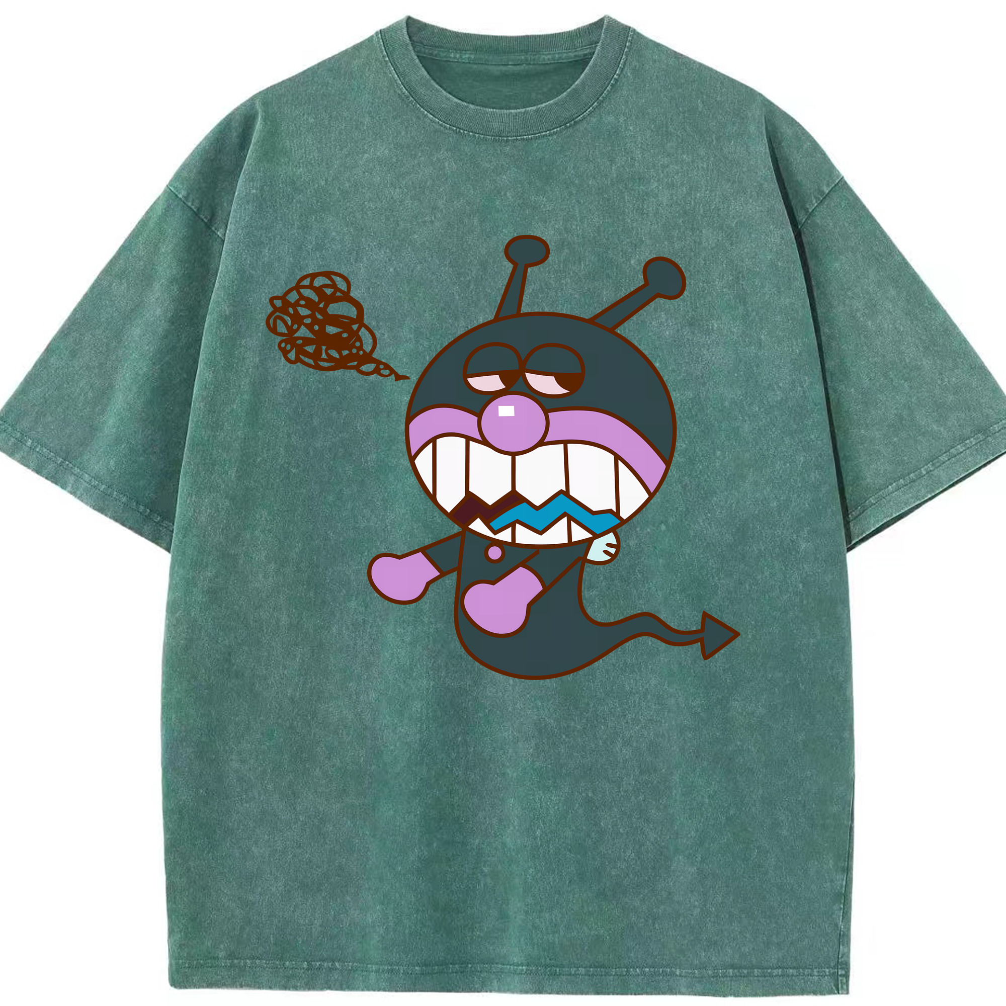 （画像用） アンパンマン Anpanman 綿100% ヴィンテージ風 半袖Tシャツ（フロントプリント）